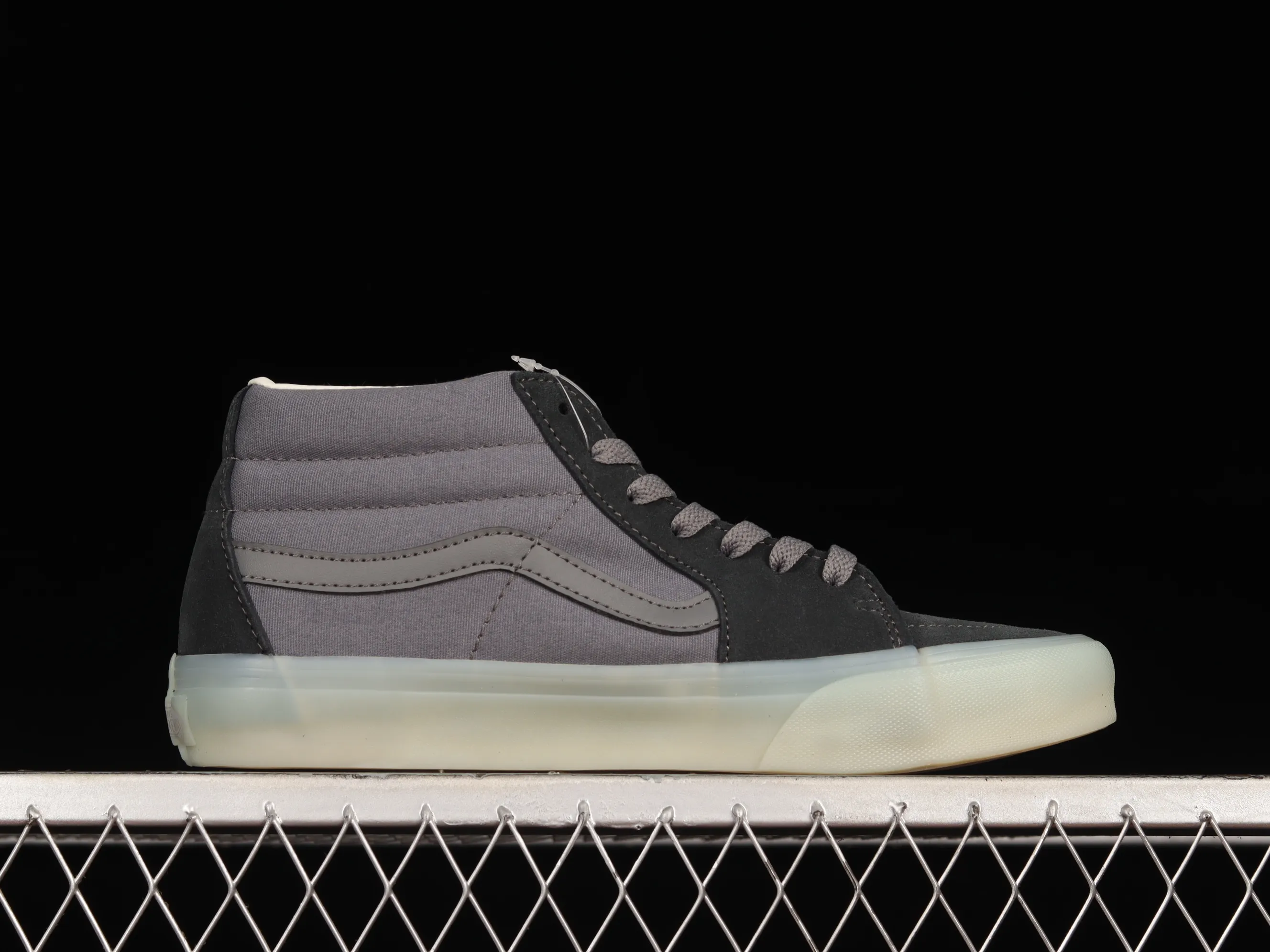 All categories Vans Vans series Vans Mid Vans China Vans Sk8-Mid official new cool transparent jelly glass glue gray black Chinese sneakers VN0A3WM3ABD